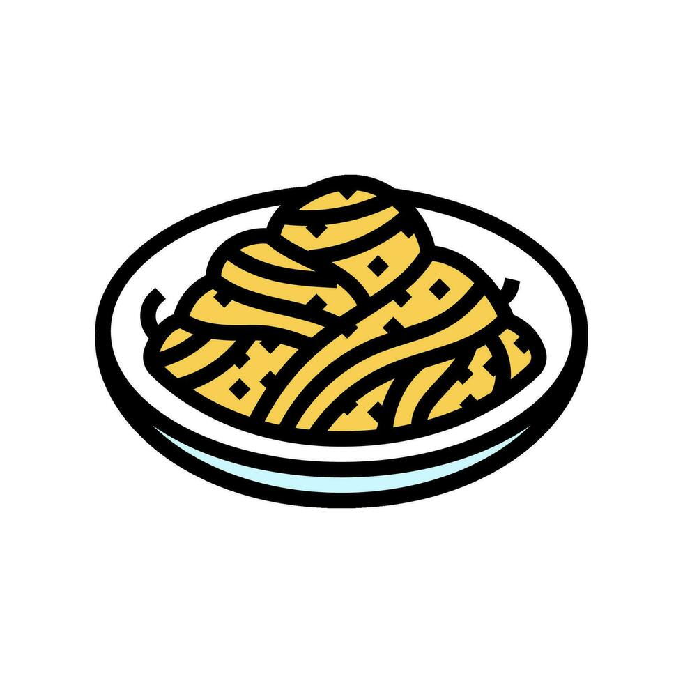 cacio e pepe Italiaans keuken kleur icoon vector illustratie