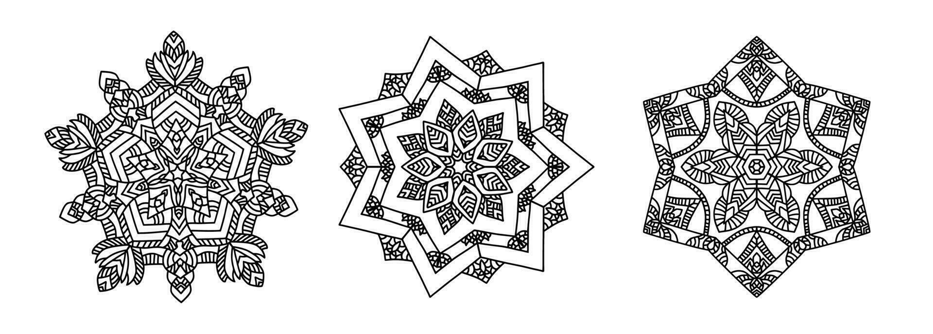 mandala collectie vectorillustratie vector