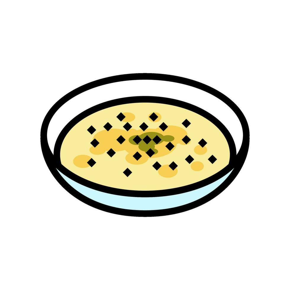 avgolemono soep Grieks keuken kleur icoon vector illustratie