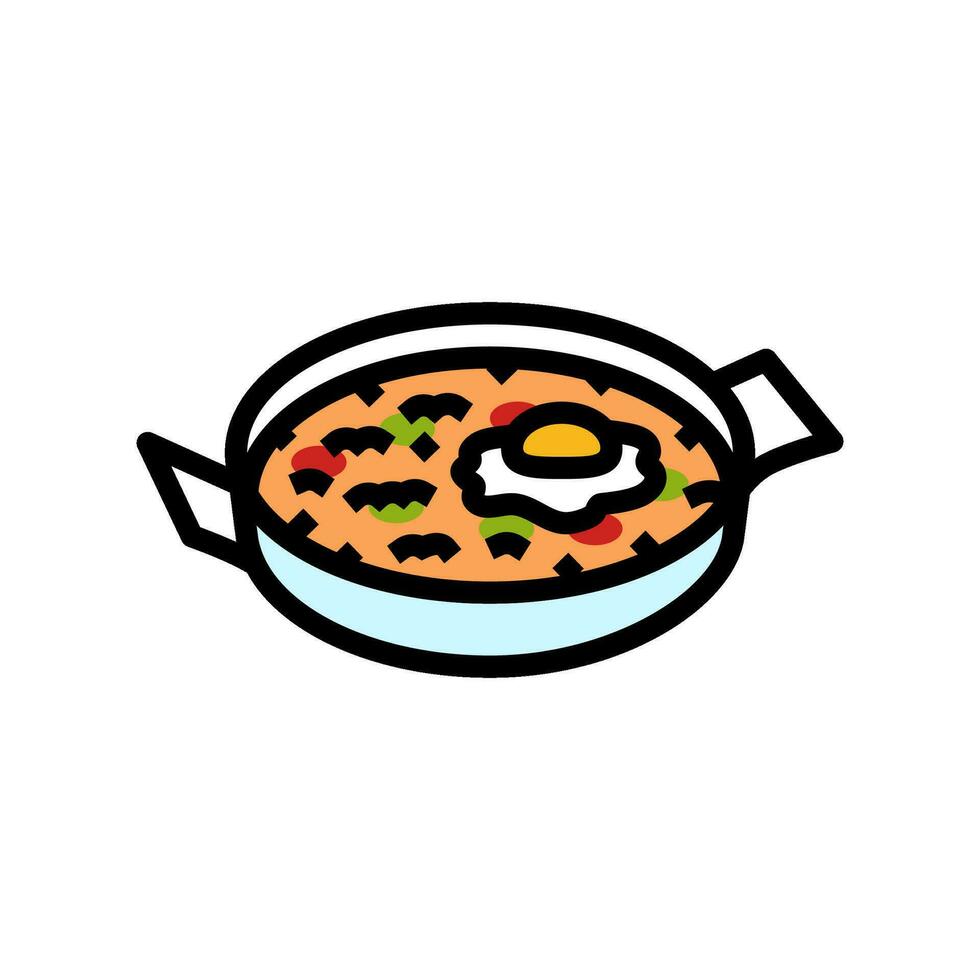 menemen Turks keuken kleur icoon vector illustratie