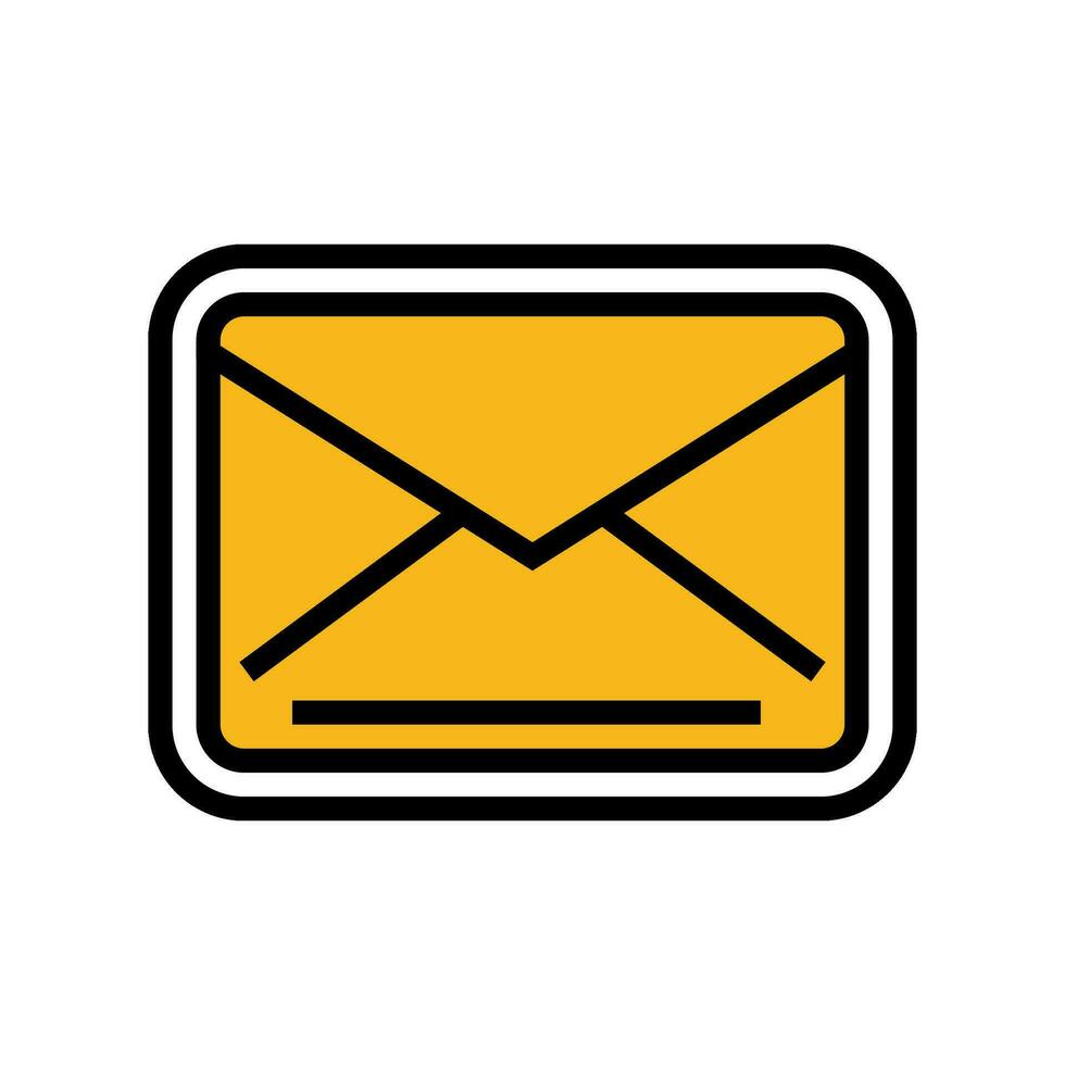 Gesloten envelop downloaden bericht kleur icoon vector illustratie