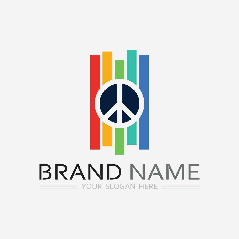 vrede logo en ontwerp vector illustratie concept ontwerp