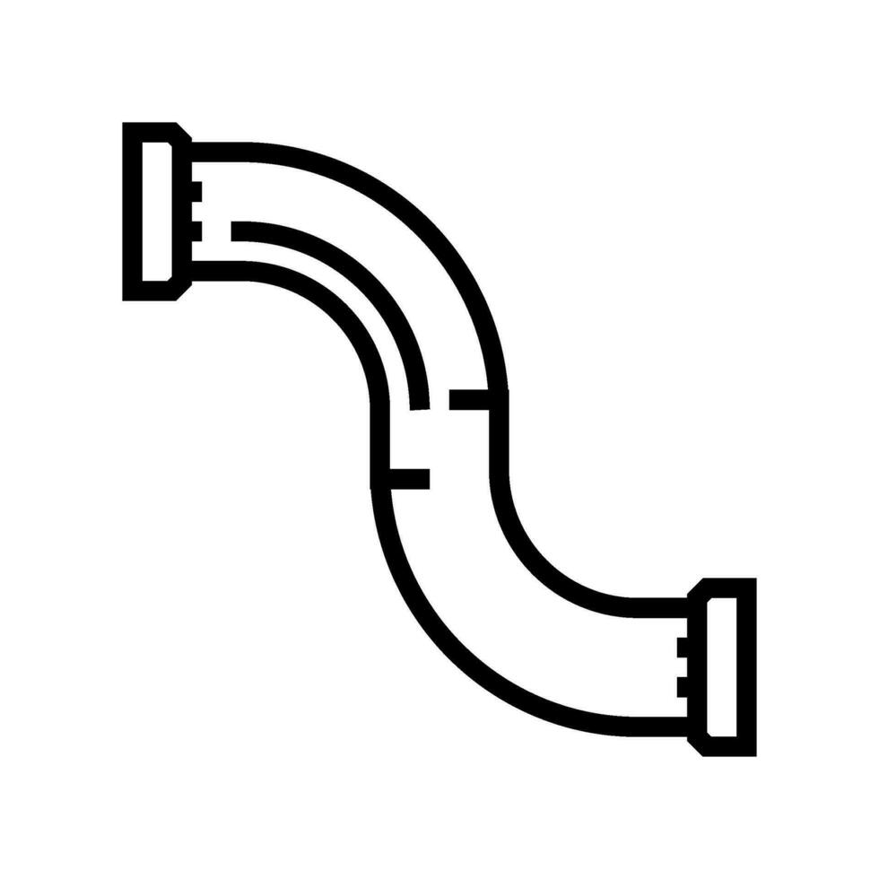 raffinaderij pijpleiding lijn icoon vector illustratie