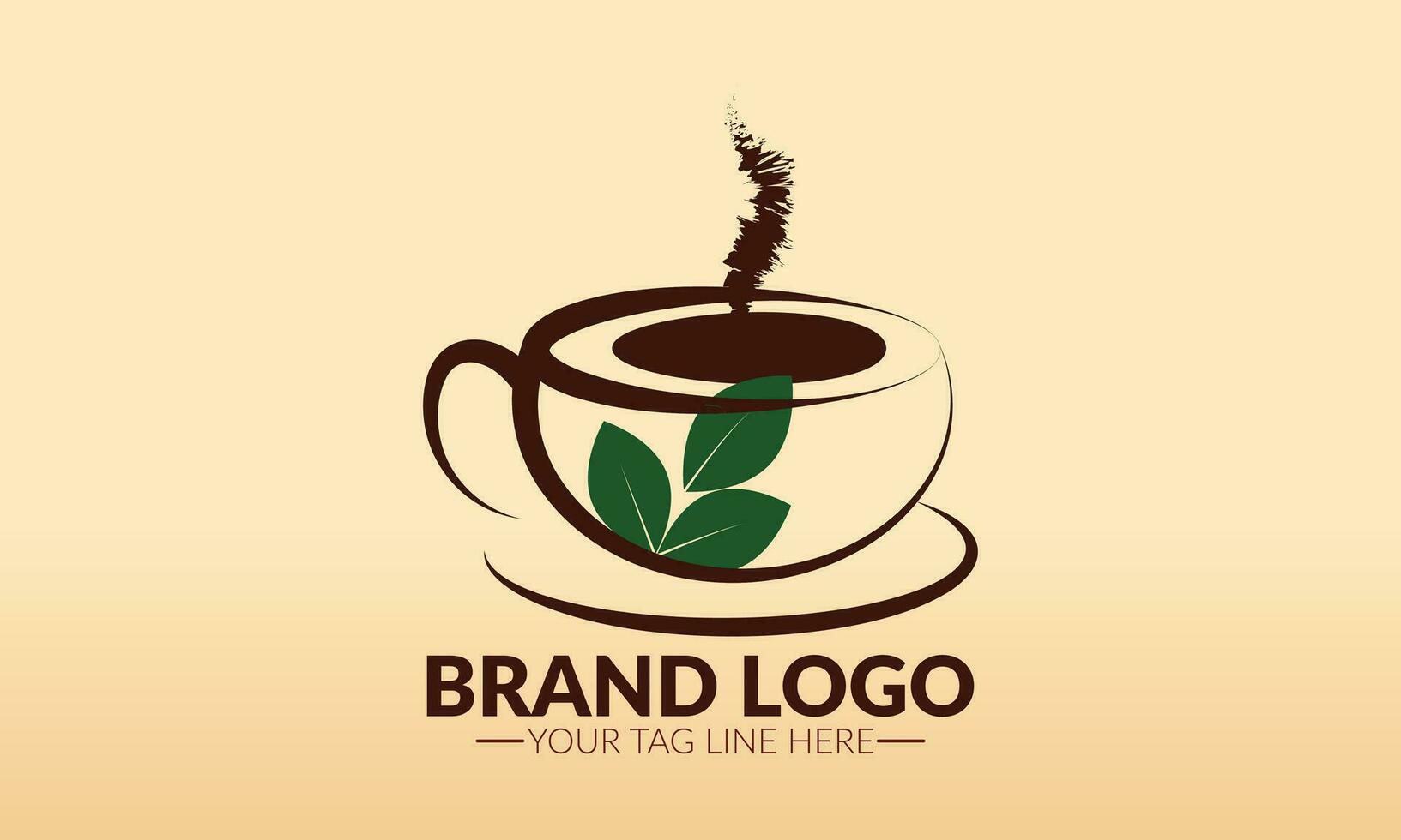 koffie logo. thee kop logo of icoon. thee logo. vector