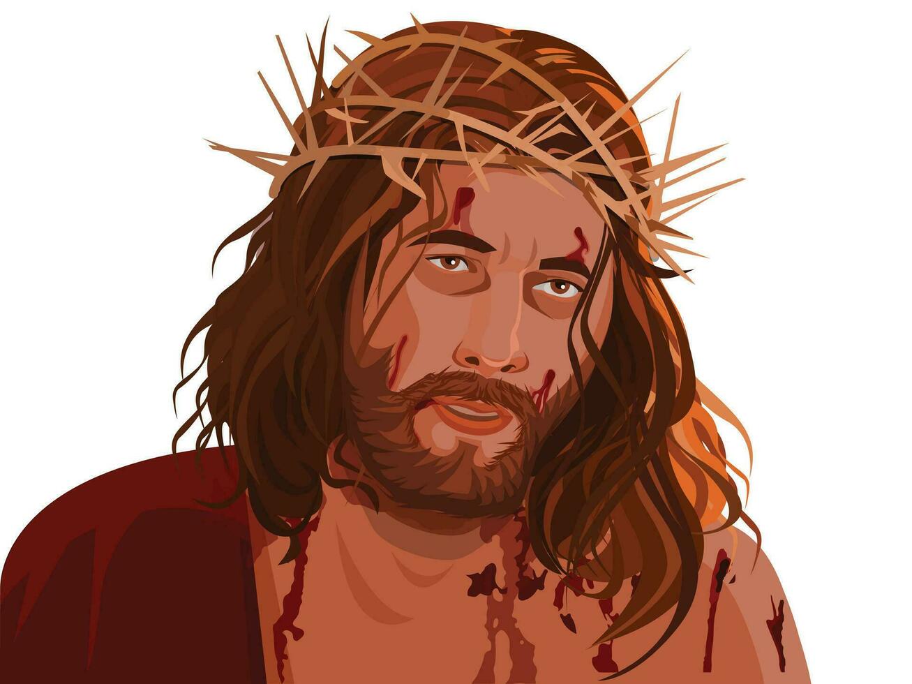 een heilig kruis, de christen kruis, en de heilig wee met illustraties over Jezus Christus. vector