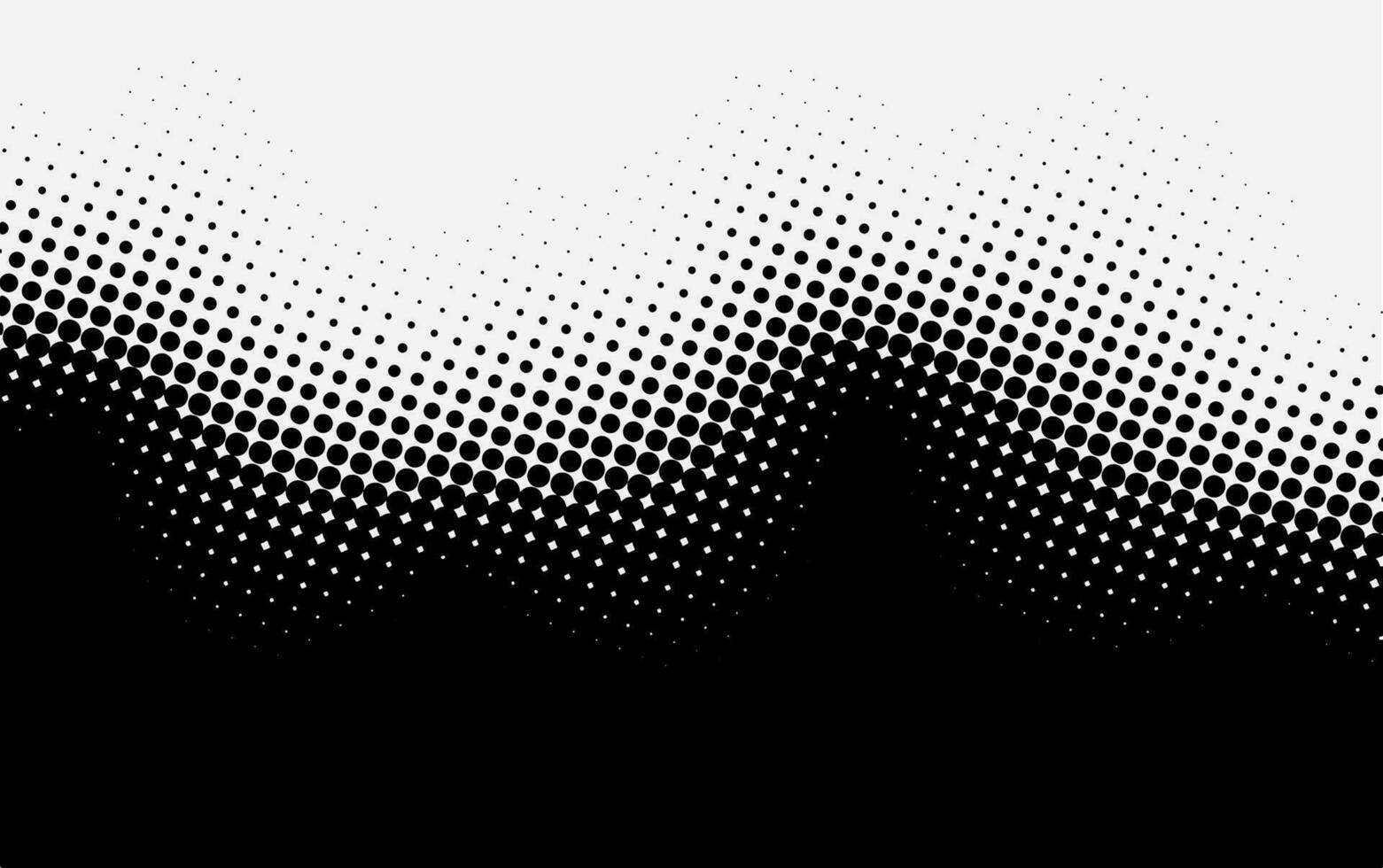 punt patroon met halftone effect. zwart wit knal kunst verloop. golvend achtergrond met stippen. vector illustratie