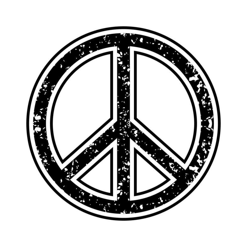 vrede symbool vector icoon Aan wit achtergrond