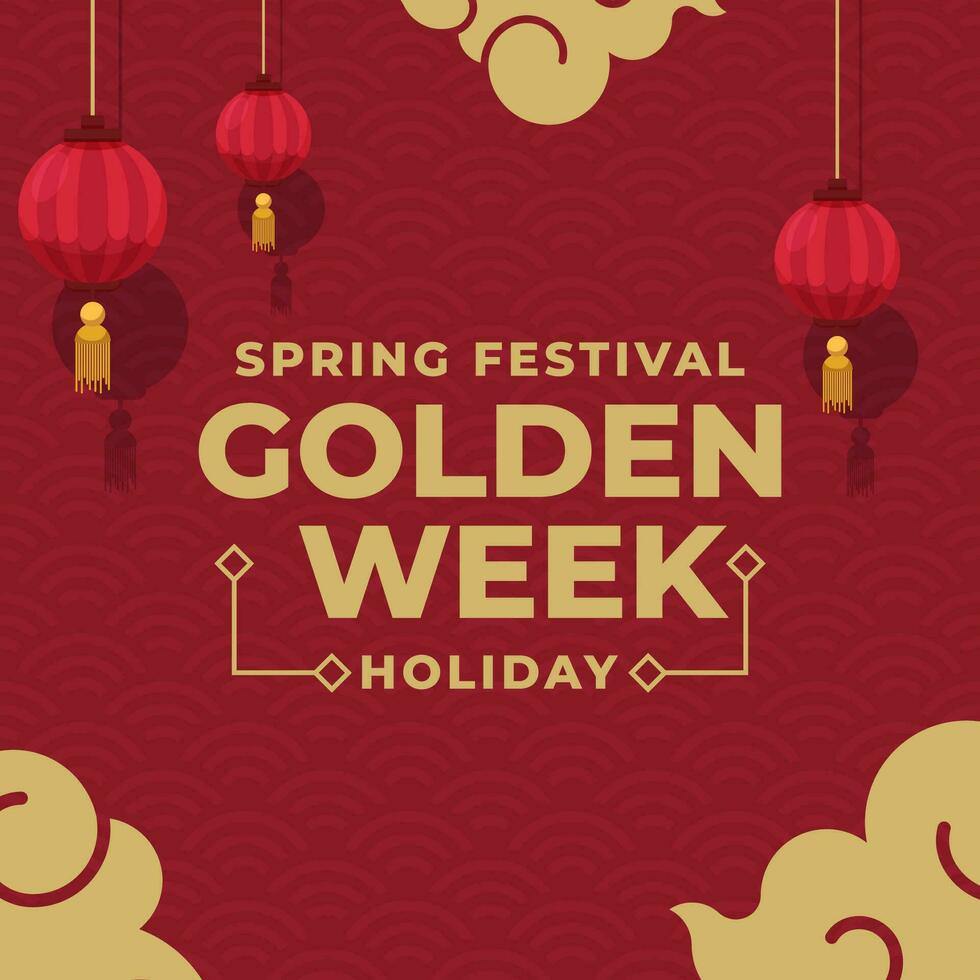 gelukkig voorjaar festival gouden week vakantie. de dag van China illustratie vector achtergrond. vector eps 10