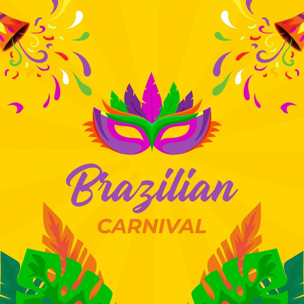 gelukkig Brazilië carnaval dag. de dag van Brazilië carnaval illustratie vector achtergrond. vector eps 10