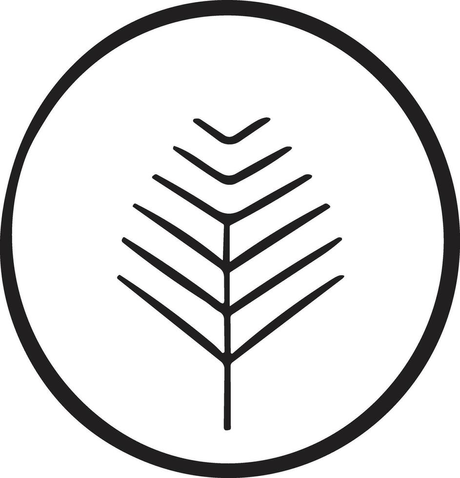 bloem of blad logo in een minimalistische stijl voor decoratie vector