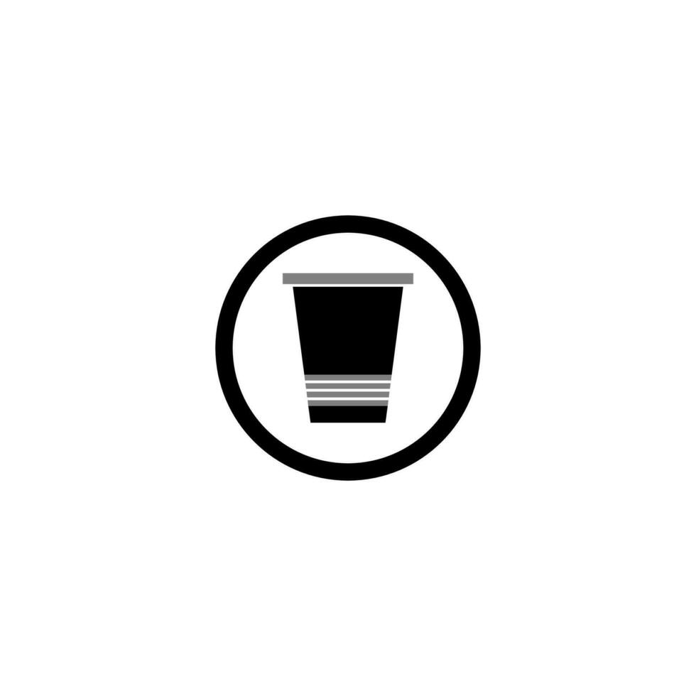 koffie kop icoon binnen cirkel, embleem ontwerp vector