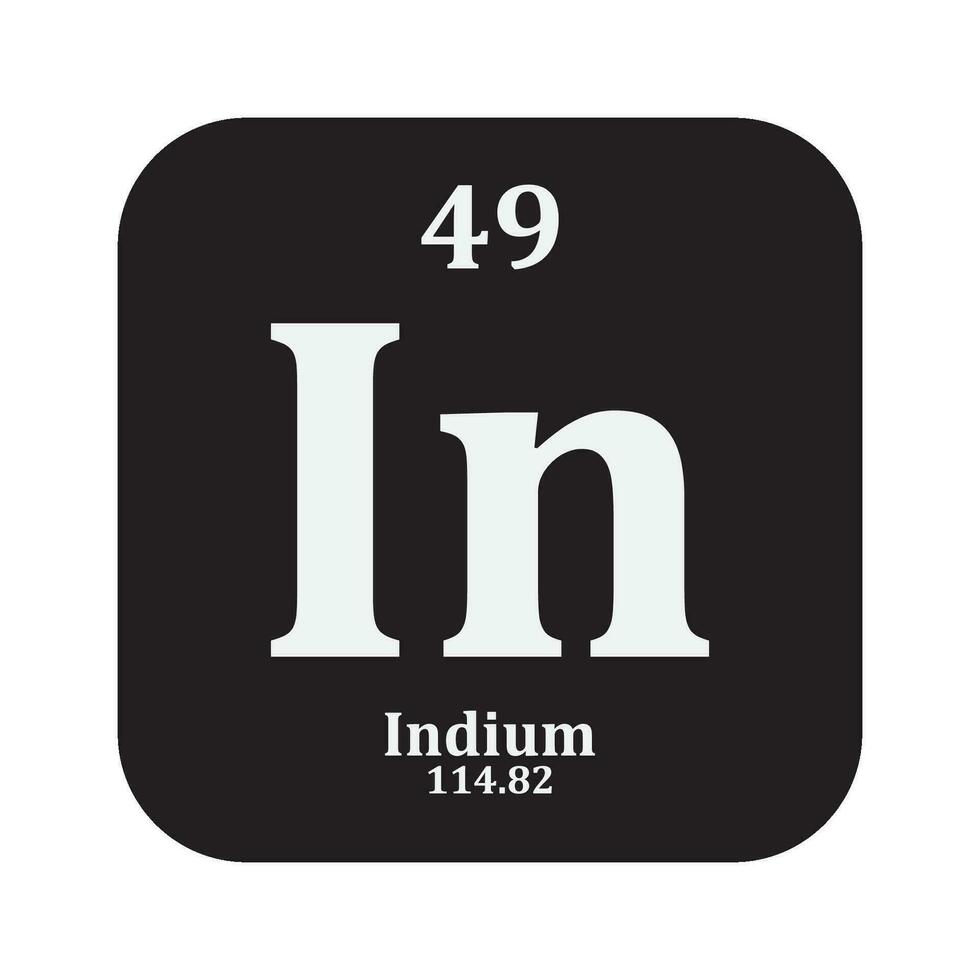 indium chemie icoon vector