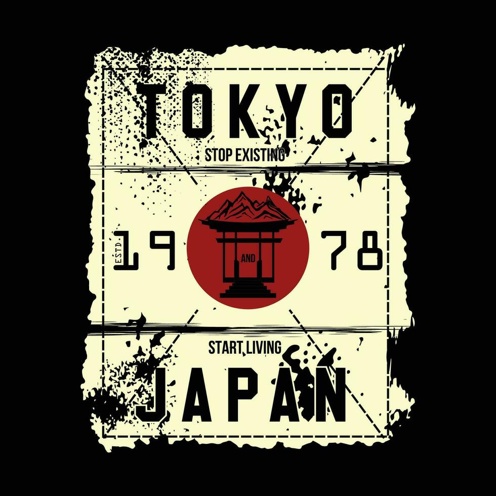 tokyo Japan oosten- Azië grafisch typografie vector, t overhemd ontwerp, illustratie, mooi zo voor gewoontjes stijl vector