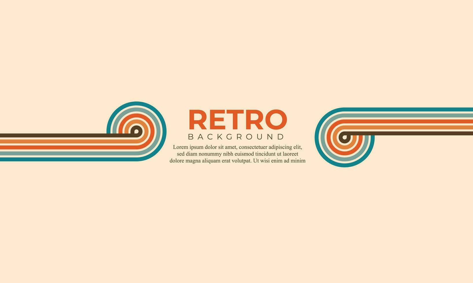 jaren 70 retro gekleurde lijnen achtergrond. vector vormen grafisch ontwerp retro wijnoogst jaren 70 stijl strepen poster achtergrond lijn Jaren 70