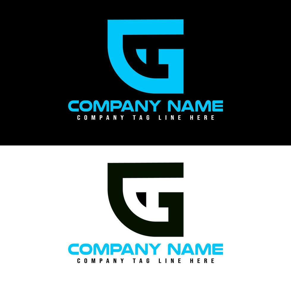 g een brief Mark logo ontwerp vector