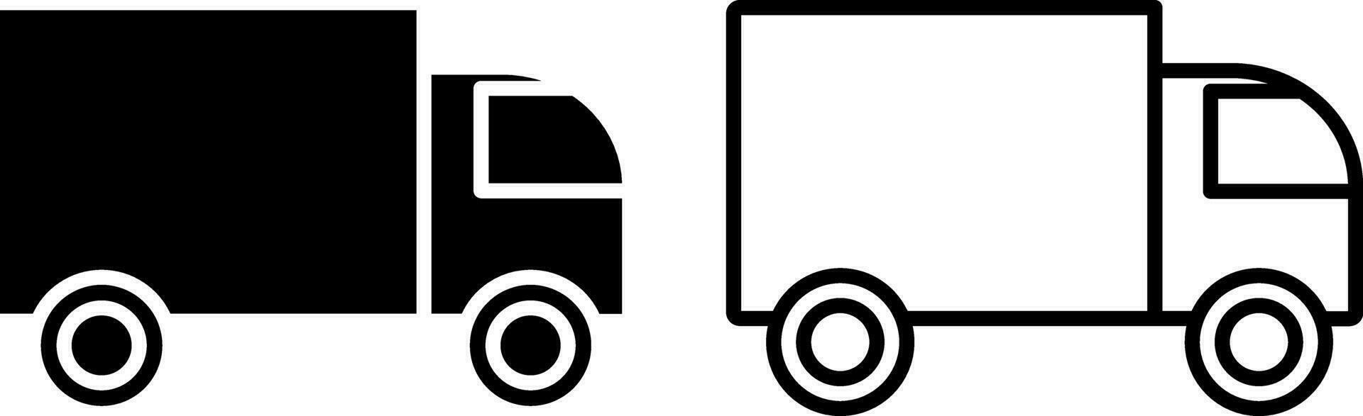 Verzending icoon, levering vrachtauto teken symbool, glyph en lijn stijl. vector illustratie