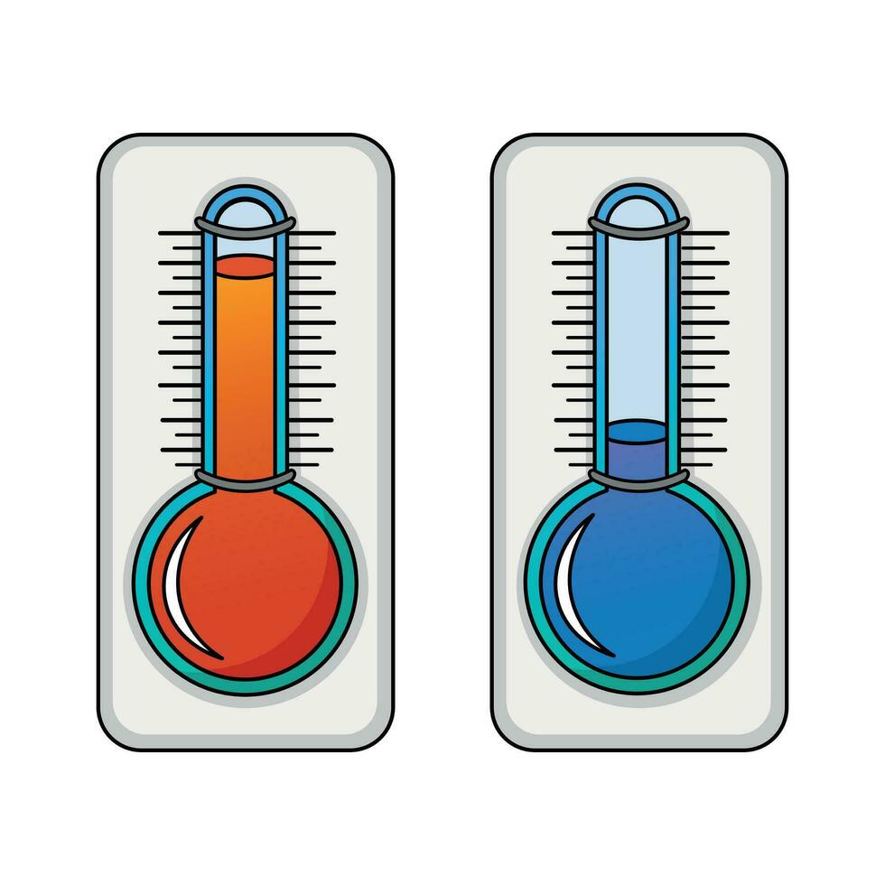 meteorologisch thermometers pictogrammen vector