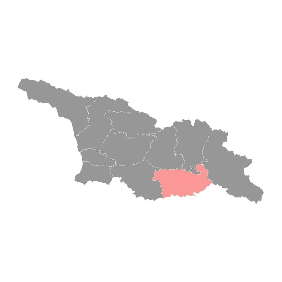 kvemo kartli regio kaart, administratief divisie van Georgië. vector illustratie.