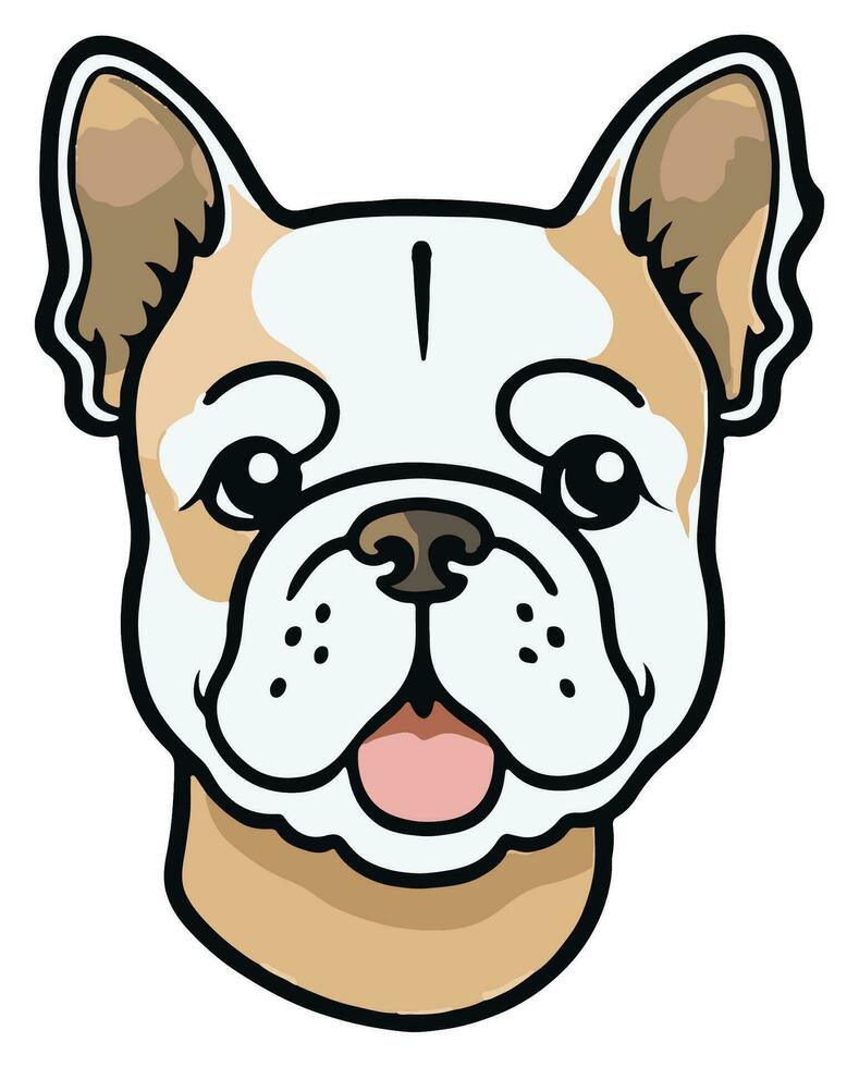 schattig vector kunst hond gezicht sticker