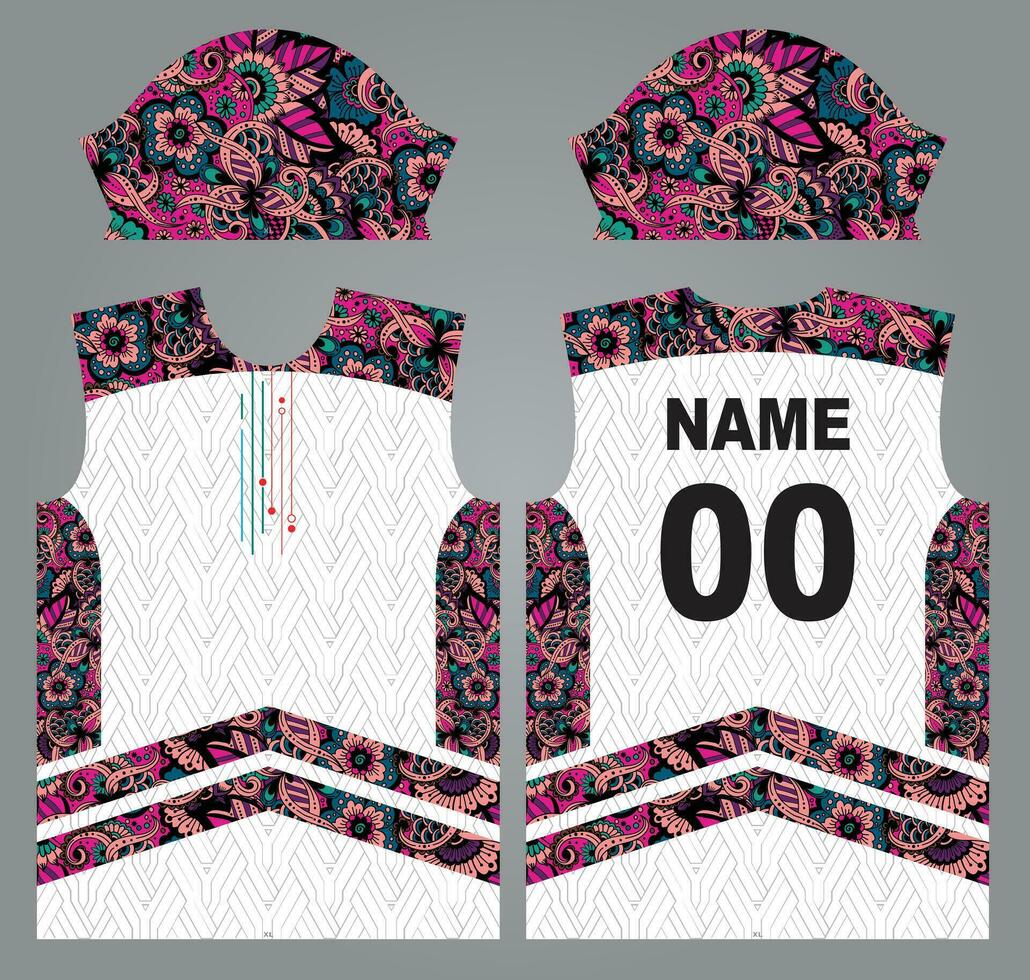 bloemen Jersey ontwerp vector