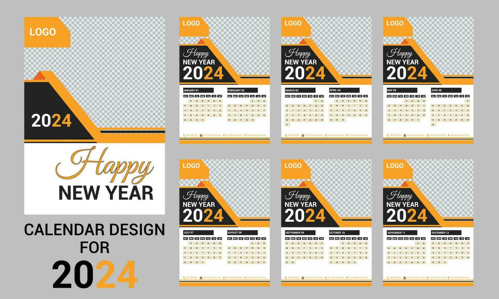 kalender ontwerp 2024 vector