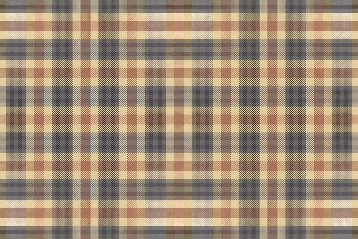 tartan geruite patroon met textuur en retro kleur. vector