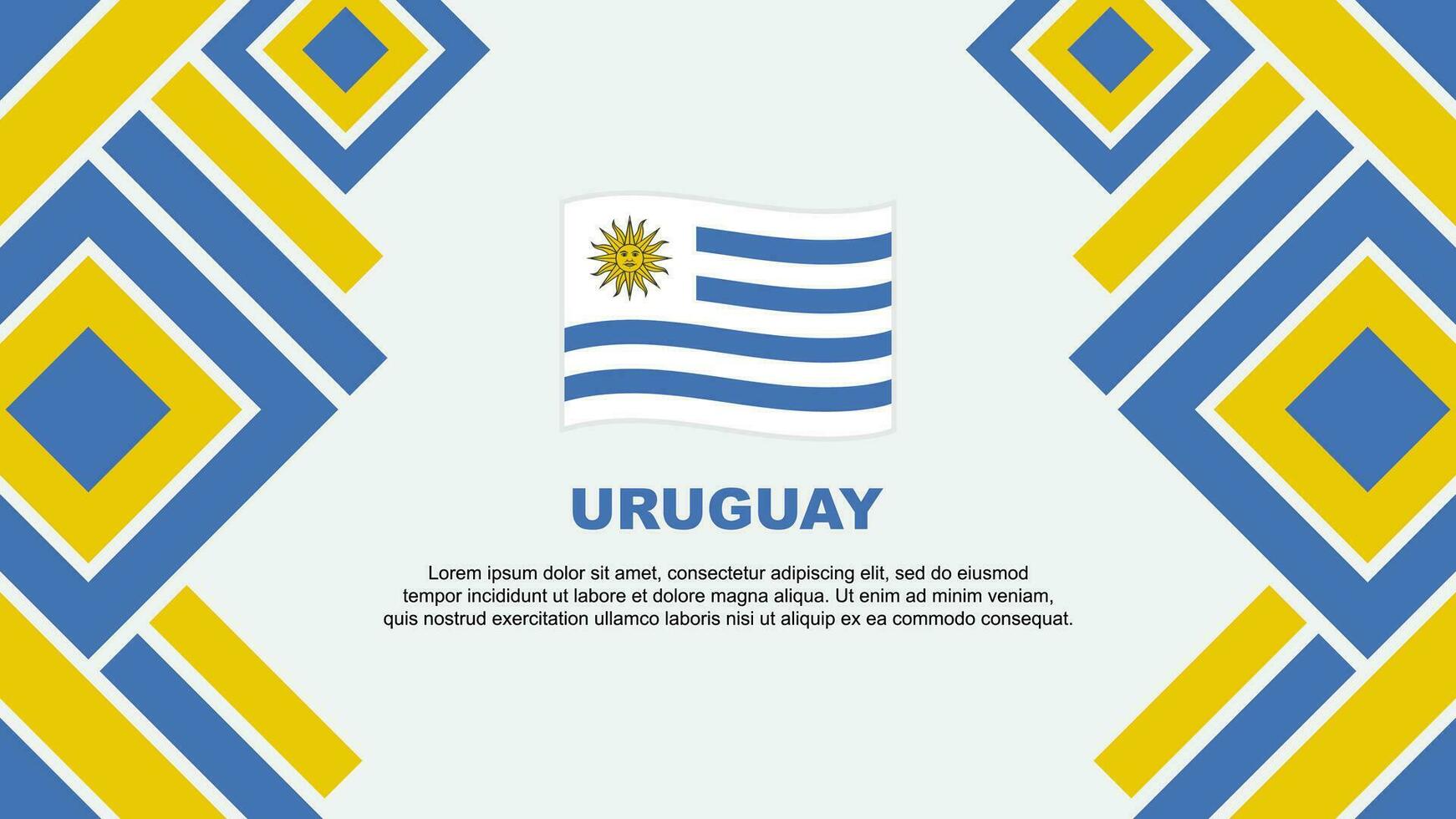 Uruguay vlag abstract achtergrond ontwerp sjabloon. Uruguay onafhankelijkheid dag banier behang vector illustratie. Uruguay