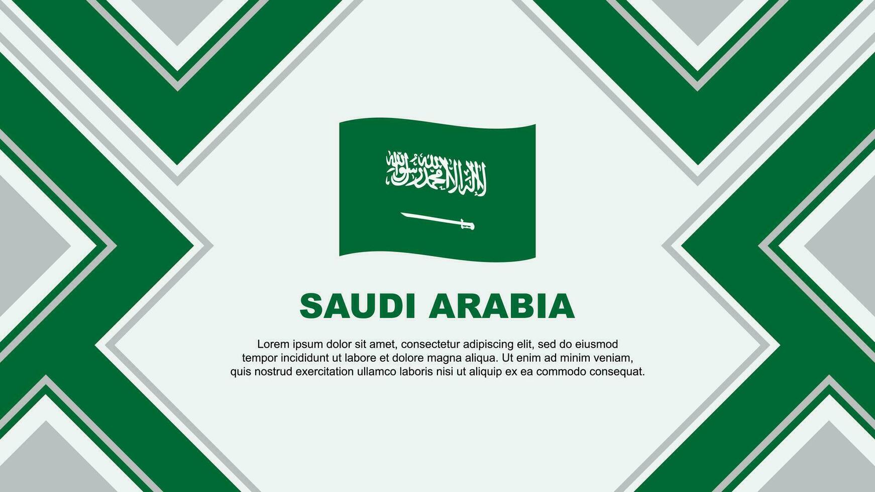 saudi Arabië vlag abstract achtergrond ontwerp sjabloon. saudi Arabië onafhankelijkheid dag banier behang vector illustratie. saudi Arabië vector