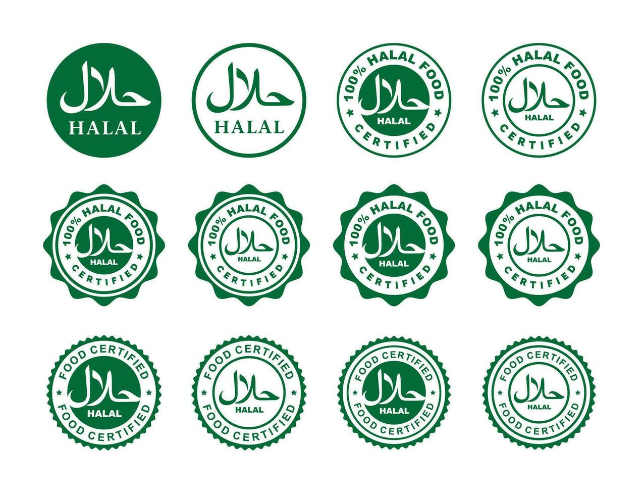 halal logo reeks vector illustratie