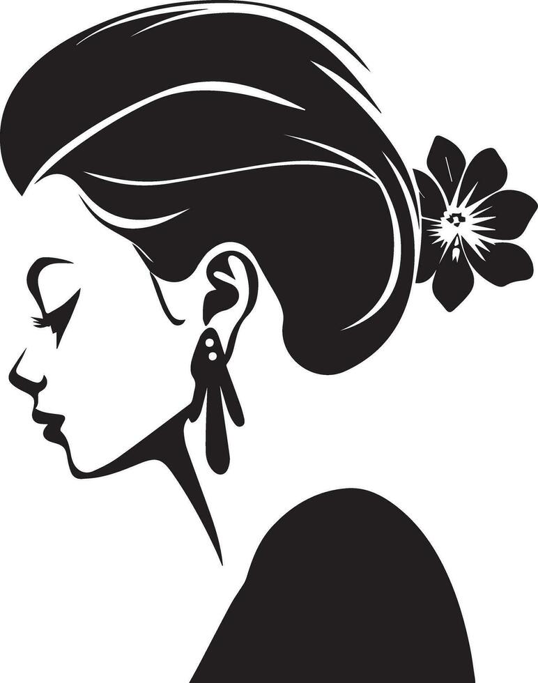 vrouw gezicht vector silhouet illustratie 5