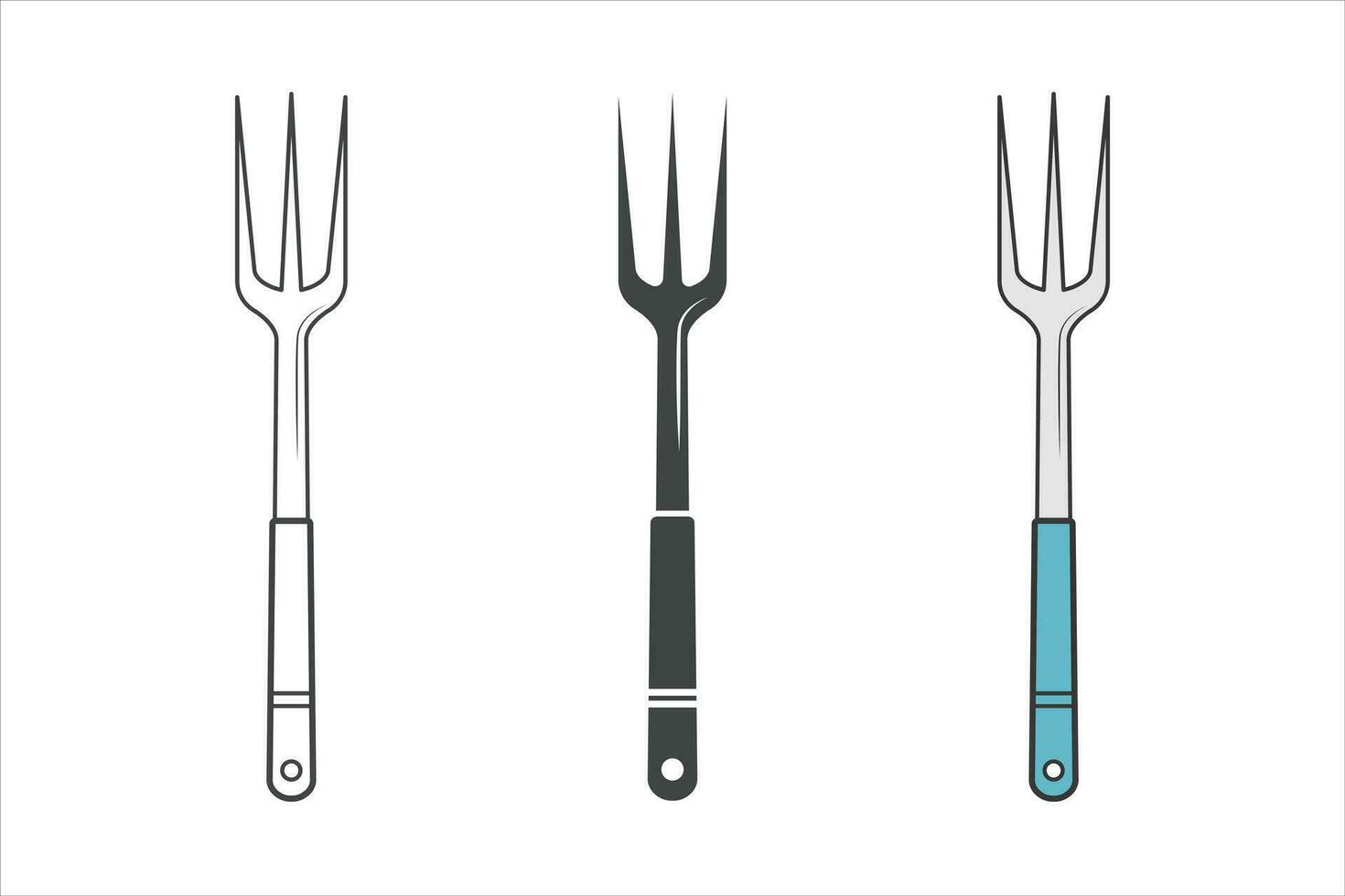vork vector, vork illustratie, Koken vork silhouet, restaurant apparatuur, Koken apparatuur, klem kunst, werktuig, silhouet vector