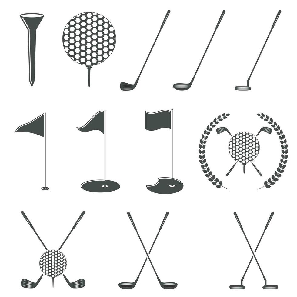 golf silhouet bundel, golf vector, golf illustratie bundel, sport- vector, sport- silhouet bundel, silhouet vector