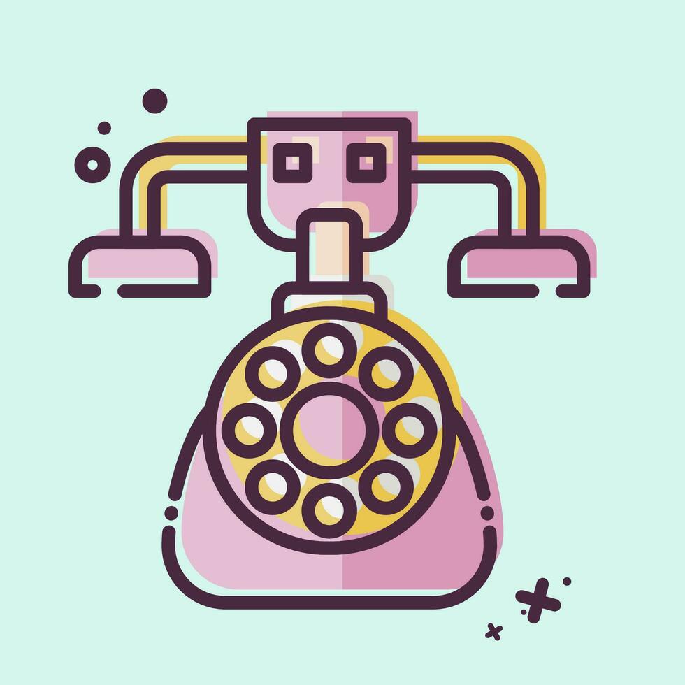 icoon telefoon. verwant naar wijnoogst decoratie symbool. mbe stijl. gemakkelijk ontwerp bewerkbaar. gemakkelijk illustratie vector