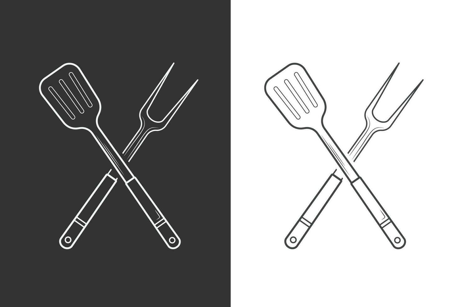 vork illustratie, Koken vork silhouet, restaurant apparatuur, Koken uitrusting Svg, klem kunst, werktuig vector, silhouet vector