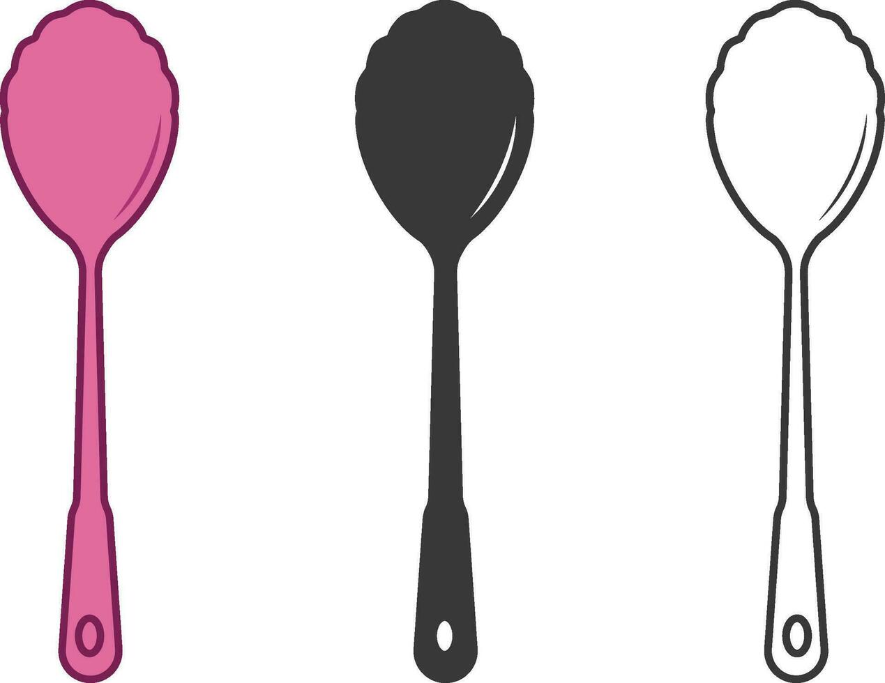 bestek lepel vector, lepel vector, restaurant apparatuur, bestek silhouet, lepel klem kunst, lepel silhouet vector