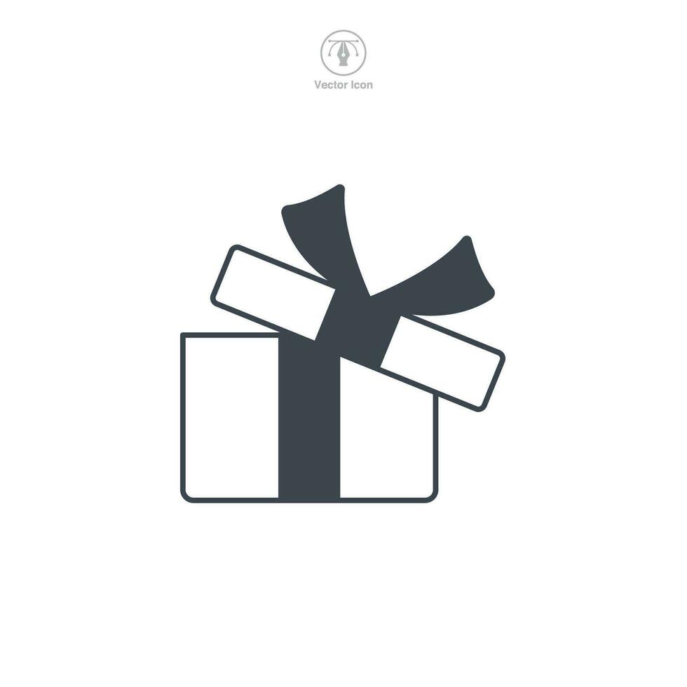 geschenk doos icoon symbool vector illustratie geïsoleerd Aan wit achtergrond