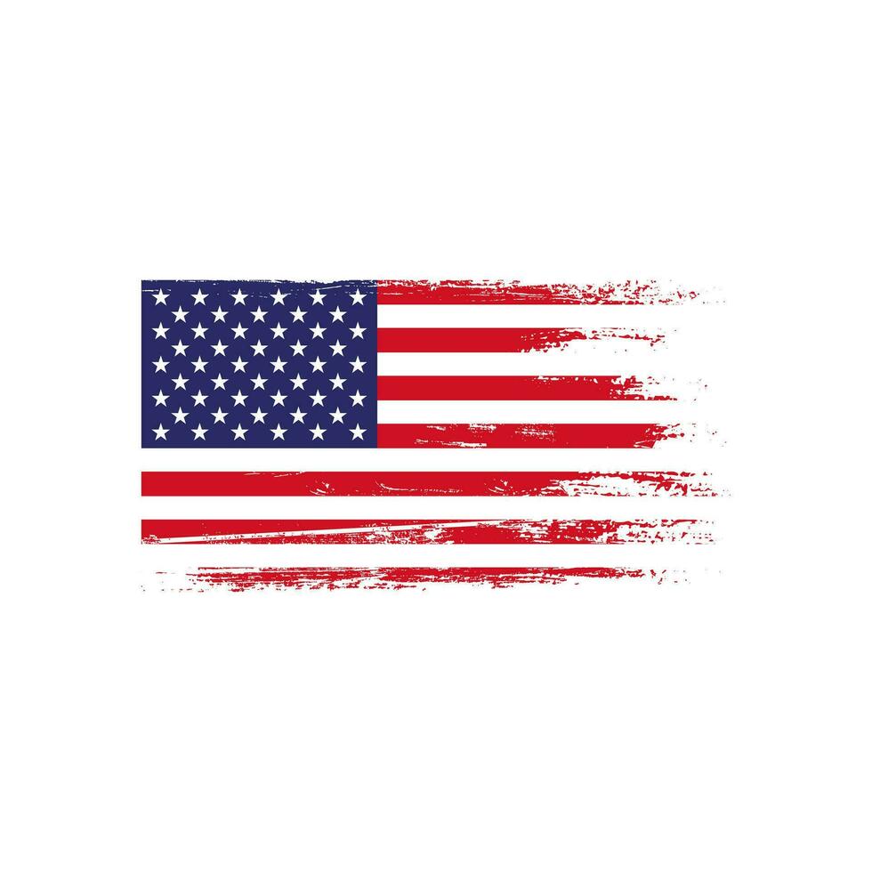 abstract grungy Amerikaans vlag illustratie ontwerp, vlag van de Verenigde staten vector