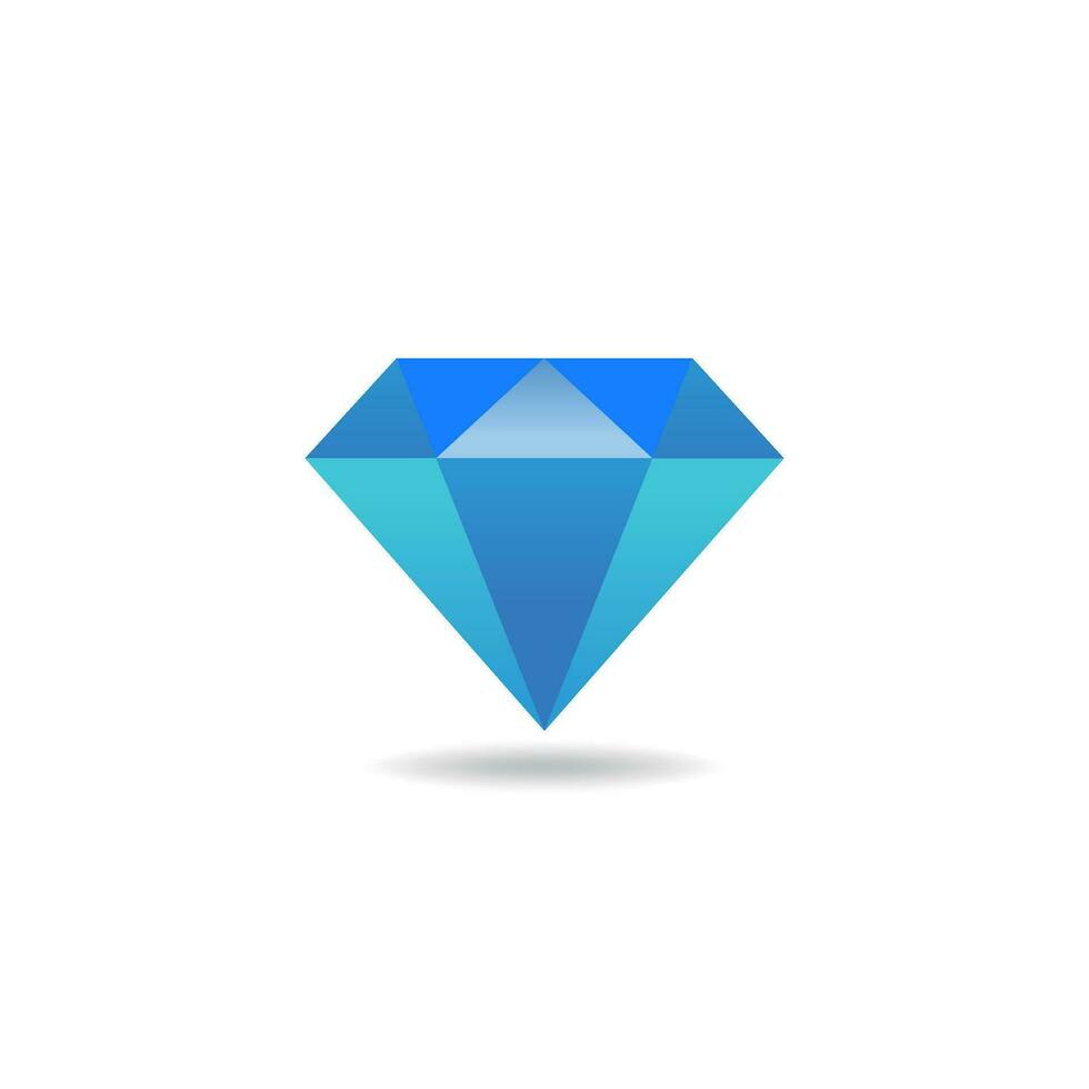 gemakkelijk realistisch blauw diamant icoon teken illustratie ontwerp, juweel diamant symbool sjabloon vector