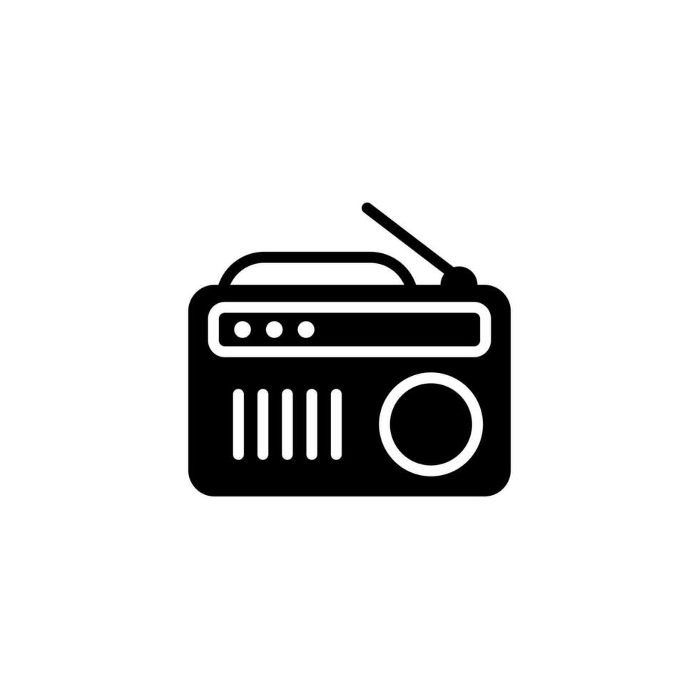 gemakkelijk radio icoon illustratie ontwerp, radio symbool sjabloon vector