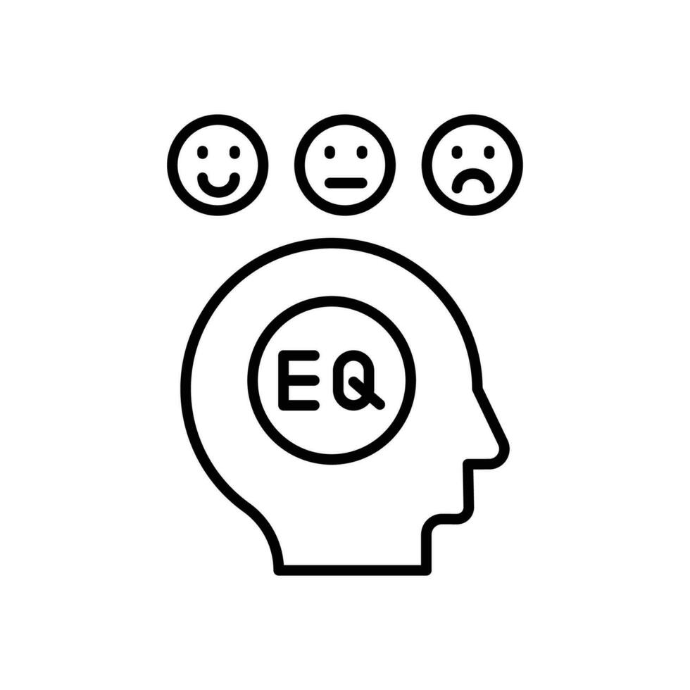emotioneel intelligentie- icoon. schets icoon vector