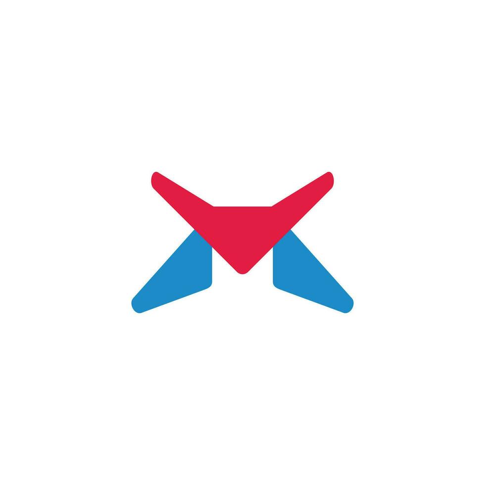 abstract m X held karakter doopvont logo vector