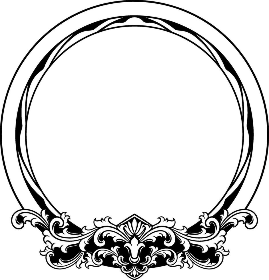 cirkel ornament kader vector illustratie