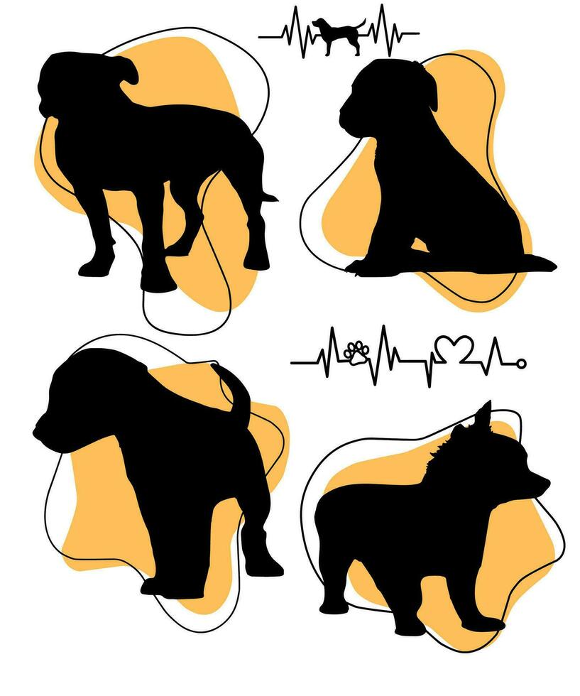 vector silhouet van een hond.