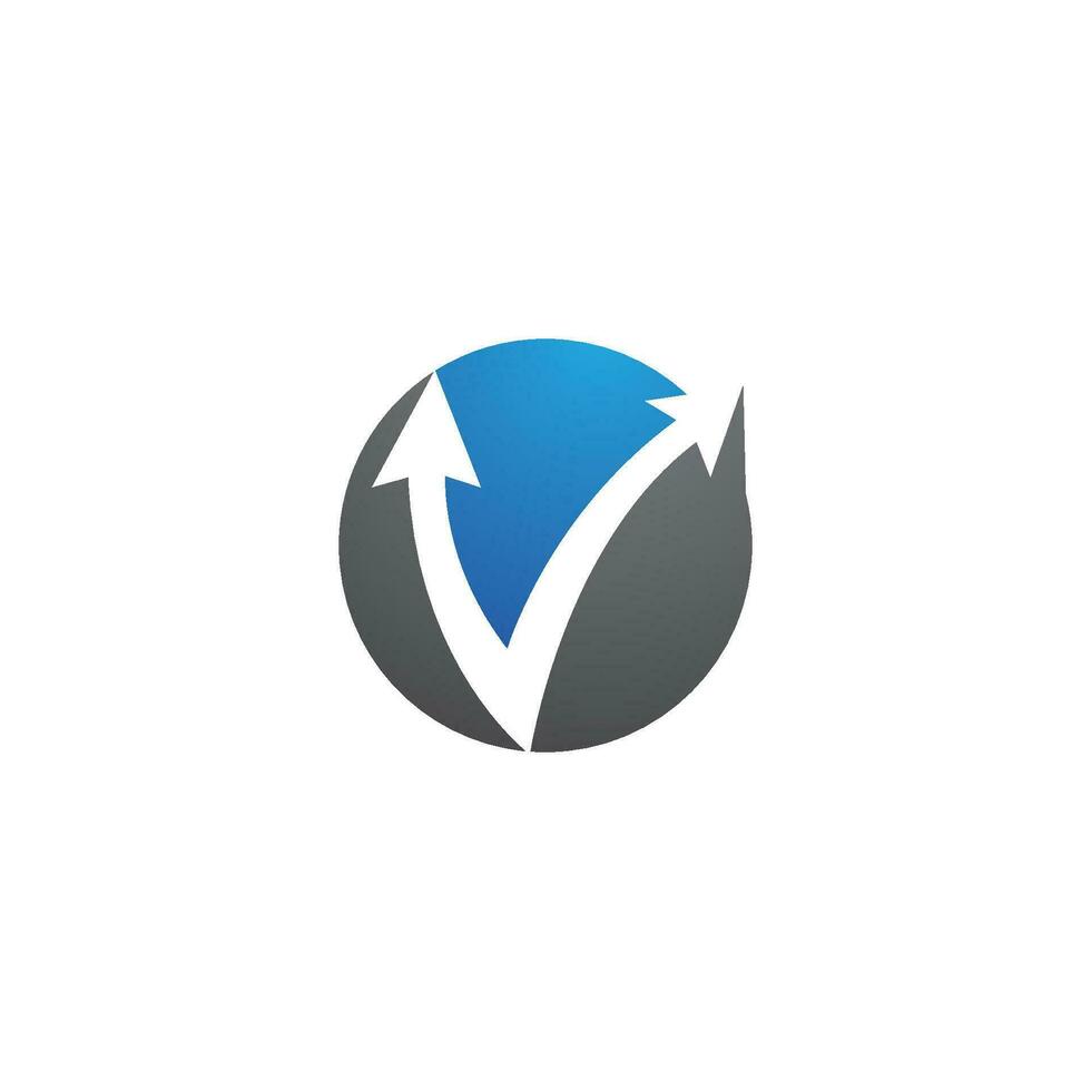 v brief logo sjabloon vector