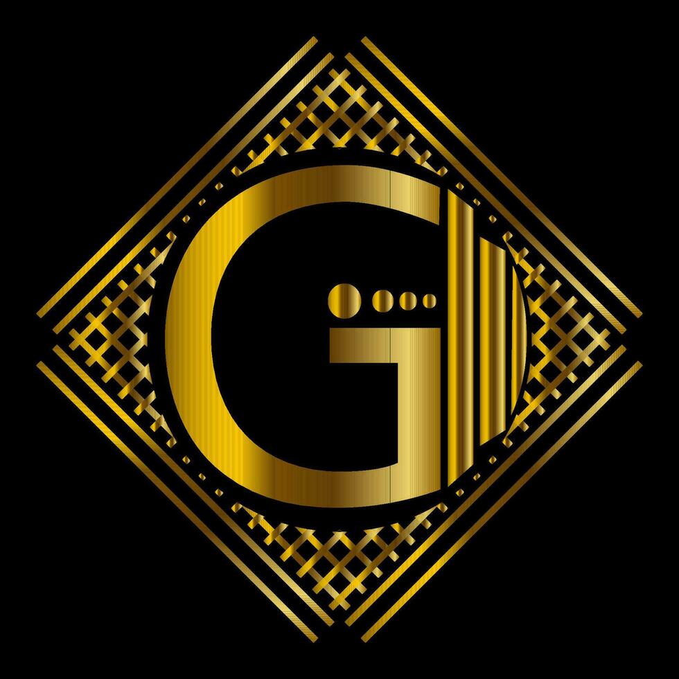 g logo gouden logo ontwerp rechthoek vector