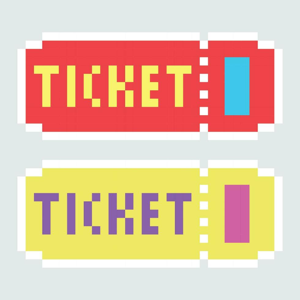 twee kaartjes met de woord ticket Aan hen vector