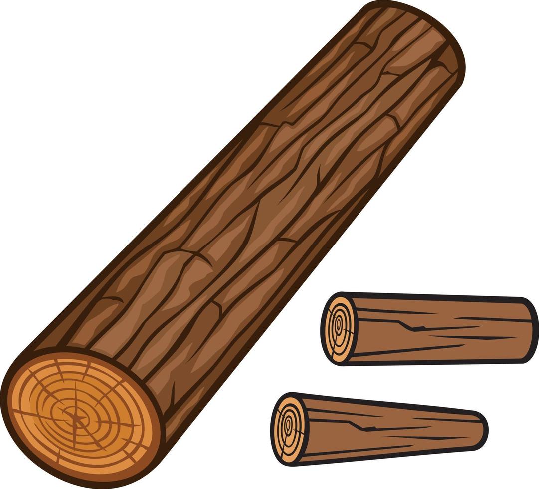 houten log icoon vector