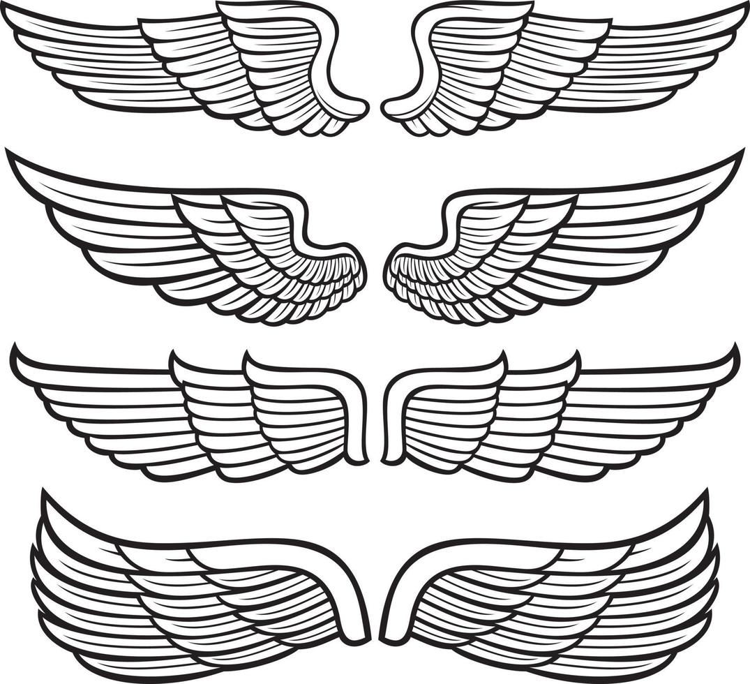 vleugels collectie set vector