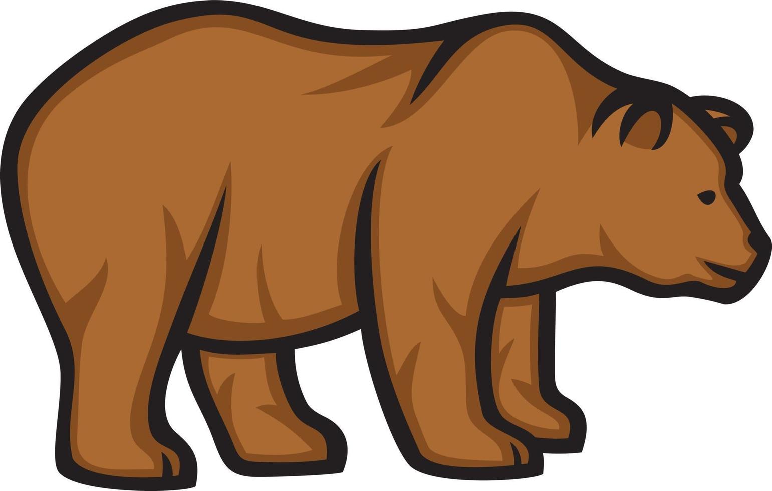 wilde beer bruin vector