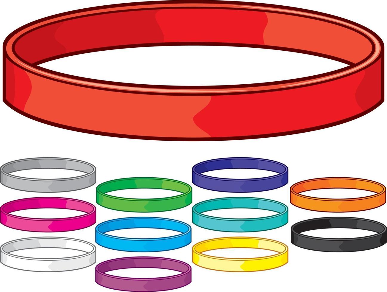 rubberen armband collectie vector